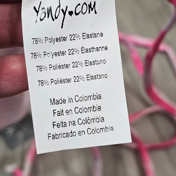 NWT Yandy Swim Tie Dye Pink Multicolor Triangle Bikini Top - Picture 5 of 5